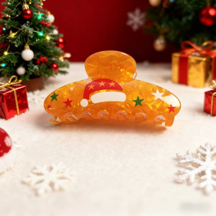 Wholesale Christmas Elk PVC Shark Claw Hair Clips For Women Multicolor Cute Holiday Hair Accessory