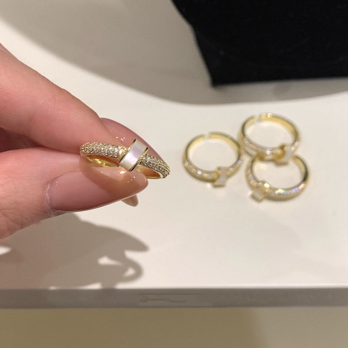 Wholesale Light luxury high-end temperament ring with niche design, index finger ring with adjustable opening, new product