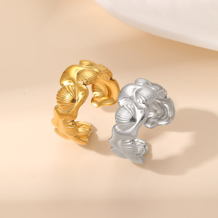 Wholesale Pastoral colorful flowers  liquid starfish waves,  stainless steel open bracelet