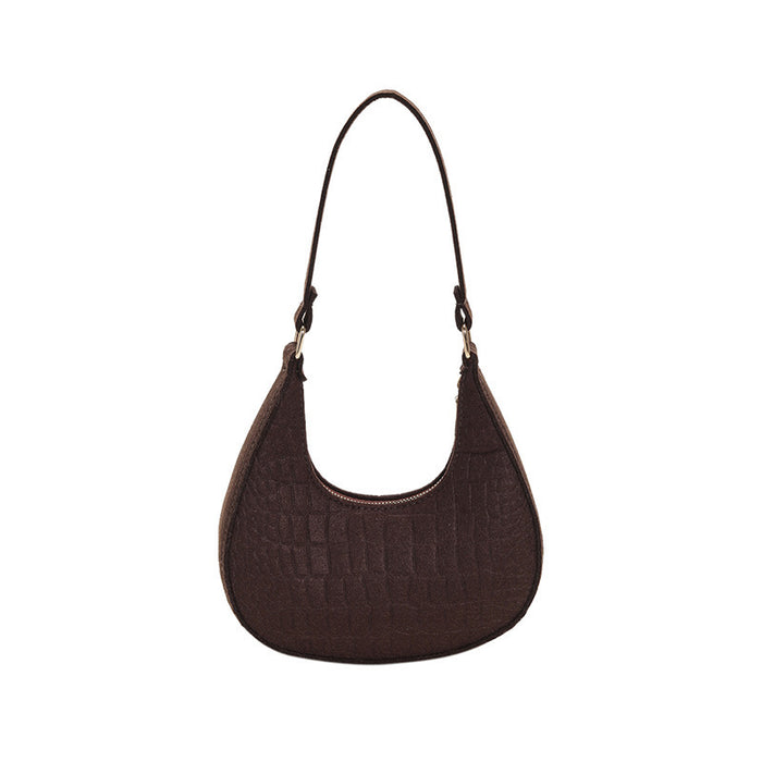 Wholesale Elegant ladies' bag, new stone patterned armpit bag, casual one shoulder handbag