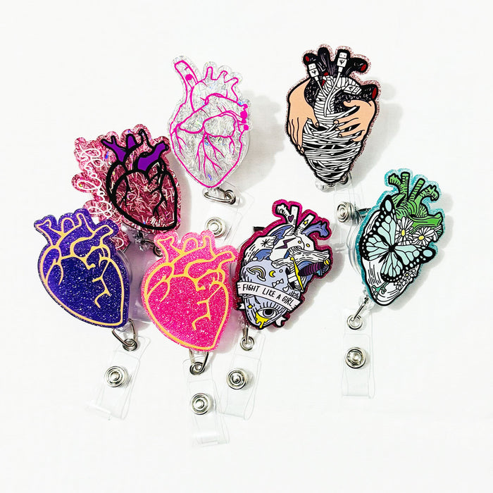 Wholesale Acrylic Glitter Heart Easy-pull Buckle JDC-KC-KaMei006