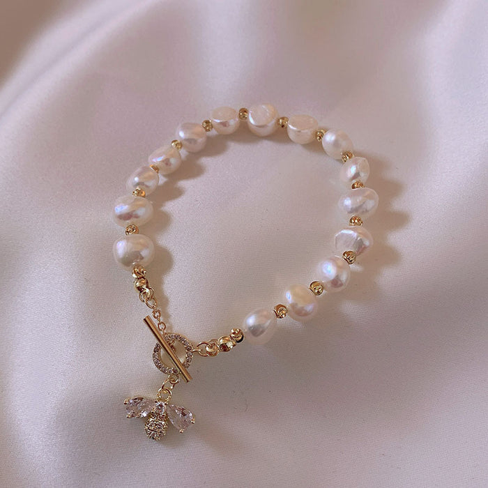 Wholesale Bees Pearl Bracelet Women's Simple Distinctive Handmade Jewelry Bracelet