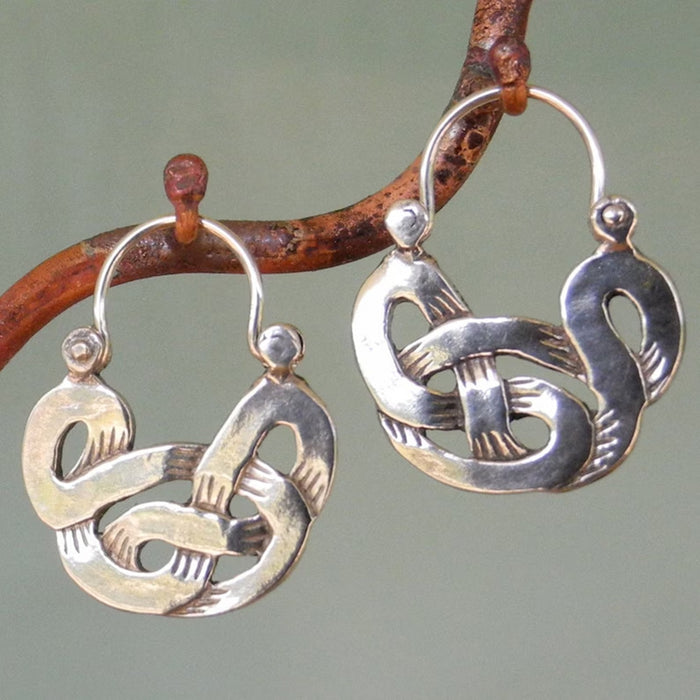 Wholesale Gypsy spiral design earrings retro geometric personality earrings