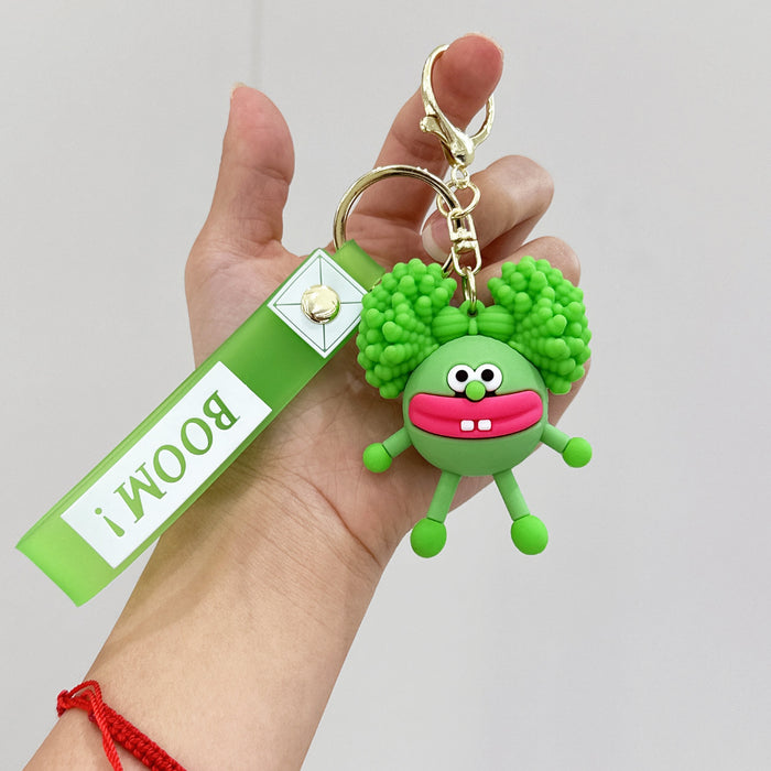 Wholesale Silicone Afro Keychain JDC-KC-YuKun003