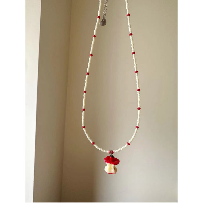 Wholesale  beaded  apple nuclear necklace  clavicle chain all-match niche  necklace