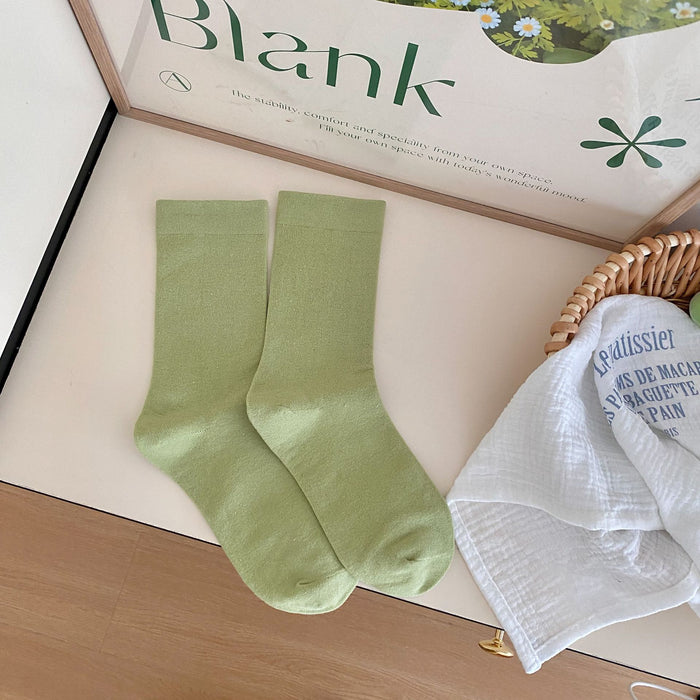 Wholesale White pile socks, mid tube socks, pure cotton, all cotton, elastic mouth socks, boneless long tube socks