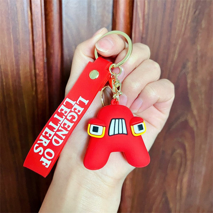 Wholesale PVC Alphabet Keychain JDC-KC-JBao002