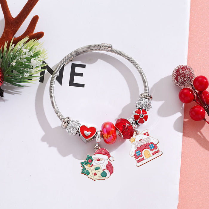 Wholesale Stainless Steel Beaded Bracelet Christmas Gift MOQ≥2