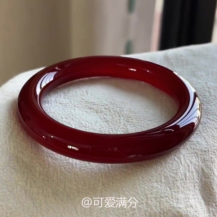 Wholesale New high-quality round bar fashionable deep red agate bracelet