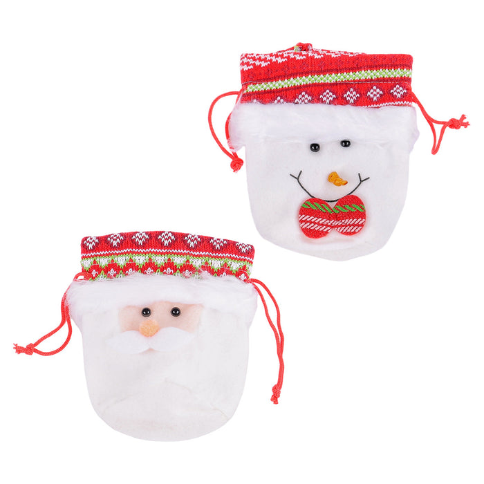 Wholesale Christmas Decorations  Velvet Apple Bag Bundle Flap Pocket Pants Ornaments Christmas Doll Gift Bag