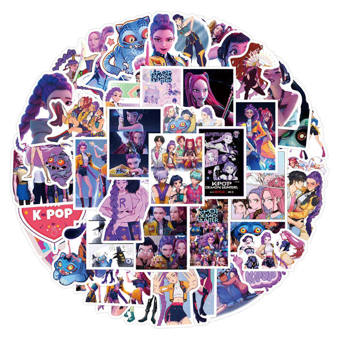 Wholesale 55/ 110 K-Pop doodle stickers for skateboards and luggage