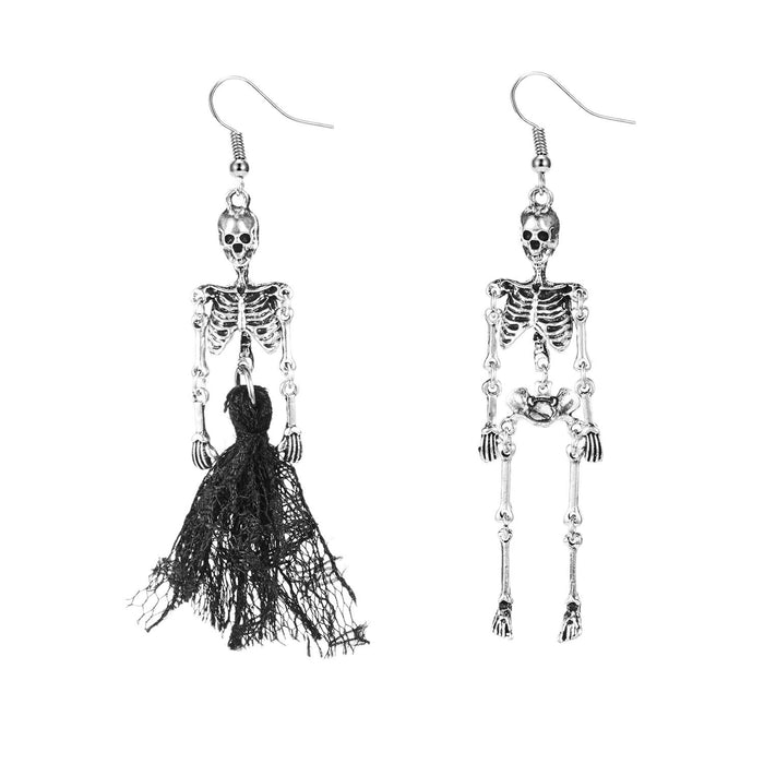Wholesale  earrings asymmetrical skull pendant earrings all-match  element earrings