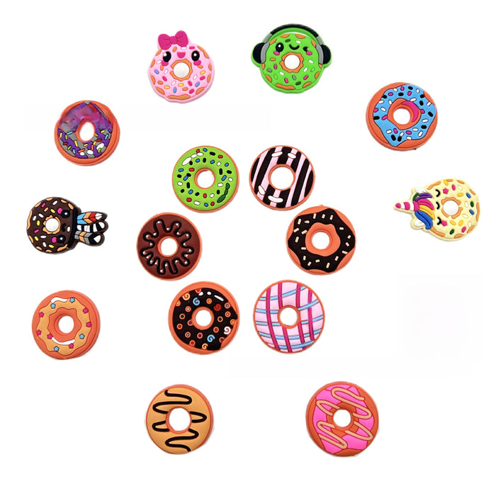 Wholesale Doughnut hole shoe flower shoe buckle PVC soft rubber shoe flower DIY accessory decoration buckle shoelace buckle in stock