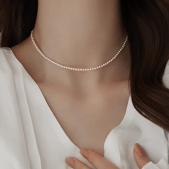 Wholesale  Pearl Necklace Women's Overlapping Double Clavicle Necklace