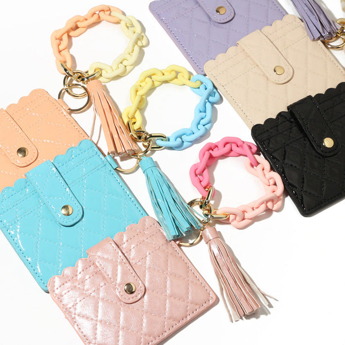 Wholesale Keychains Acrylic Macarons Diamond Wallets JDC-KC-NuoYi021