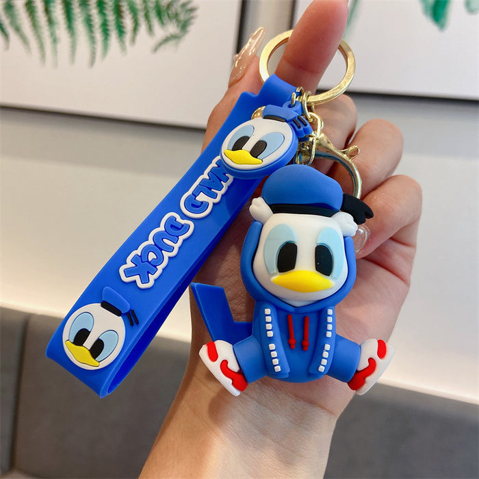 Wholesale Cartoon sweater sitting posture Keychain Car bag pendant cute doll