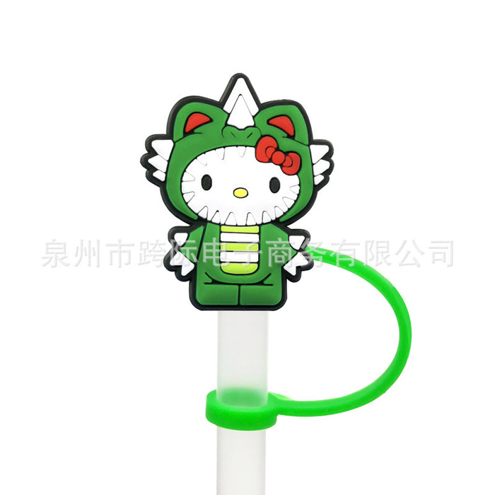 Wholesale 10pcs Silicone Cartoon Straw Cover JDC-SCR-KuaJ008