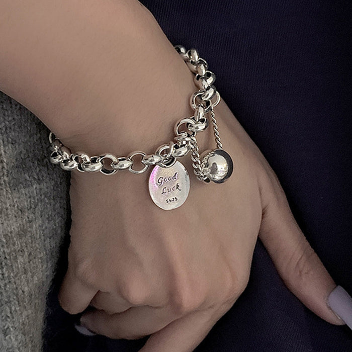 Wholesale  goodluck tag bracelet  ball hip hop cold style fashion bracelet