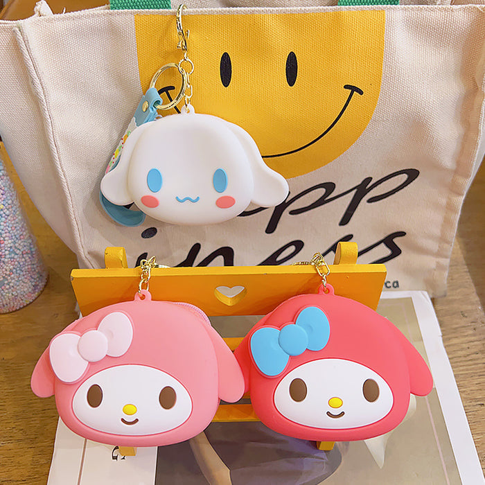 Wholesale Cartoon Silicone Coin Purse Keychain JDC-KC-KuM013