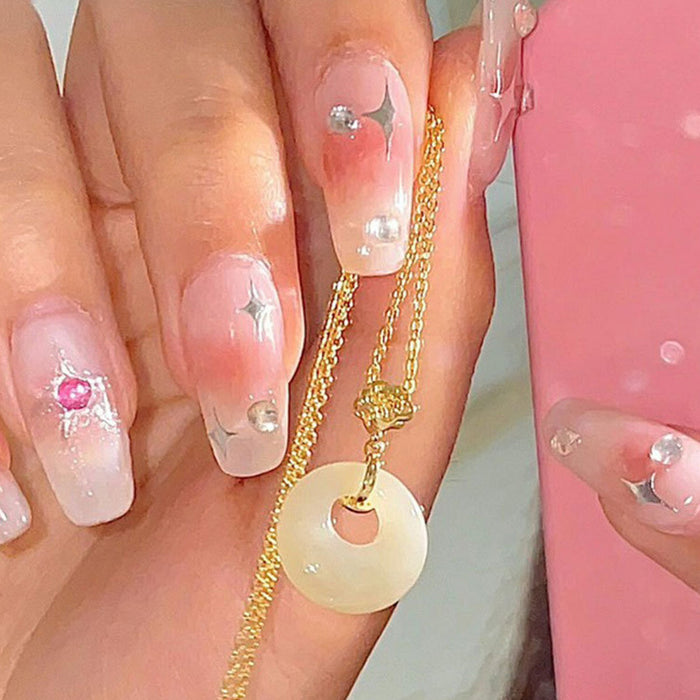 Wholesale New Fortune Peace Buckle Necklace with Fortune Character Pendant