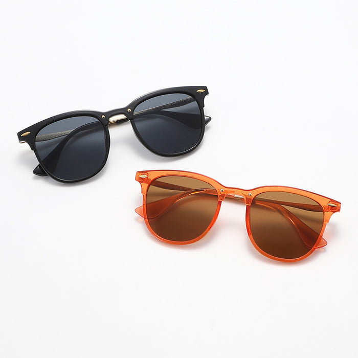 Wholesale Retro and personalized street photography sunglasses, fashionable new style of rice nail sunglasses