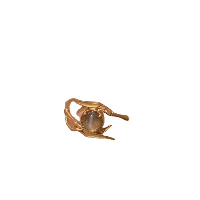 Wholesale Niche Fashion Light Luxury Gold Open End Ring