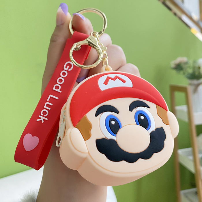 Wholesale Creative Cartoon Silicone Coin Purse Keychain JDC-KC-YanG054