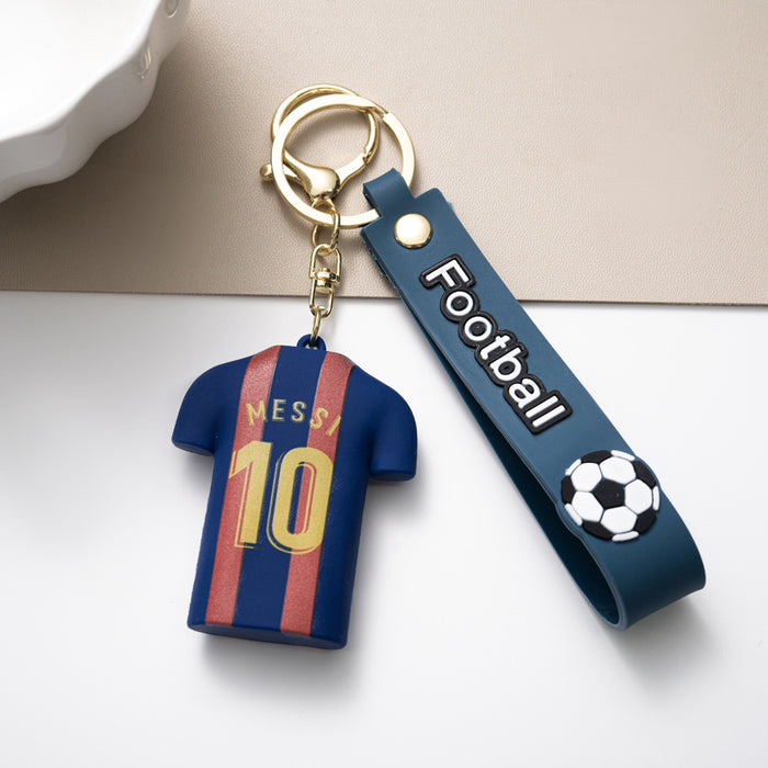 Wholesale Soccer Jersey Keychain Pendant PVC Car Key Accessory Gift MOQ≥2
