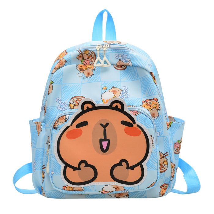 Wholesale New children's backpack with large capacity printed backpack to reduce weight