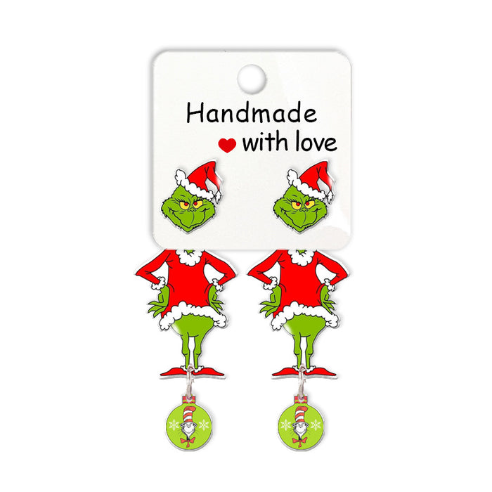 Wholesale Acrylic Cartoon Christmas Earrings JDC-ES-XiangL043