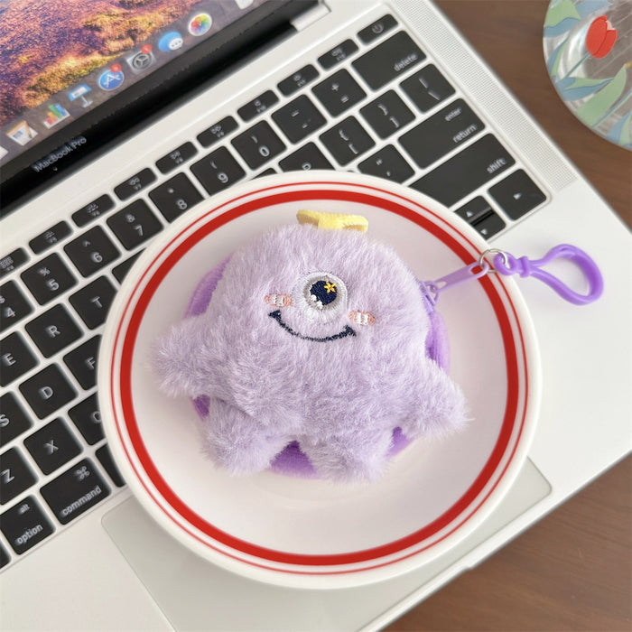 Wholesale Cartoon Plush Coin Purse Cute Mini Soft Cute Cat Coin Storage Bag Student Portable Earphone Bag