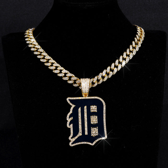 Wholesale Detroit Tigers Pendant Hip-Hop Necklace