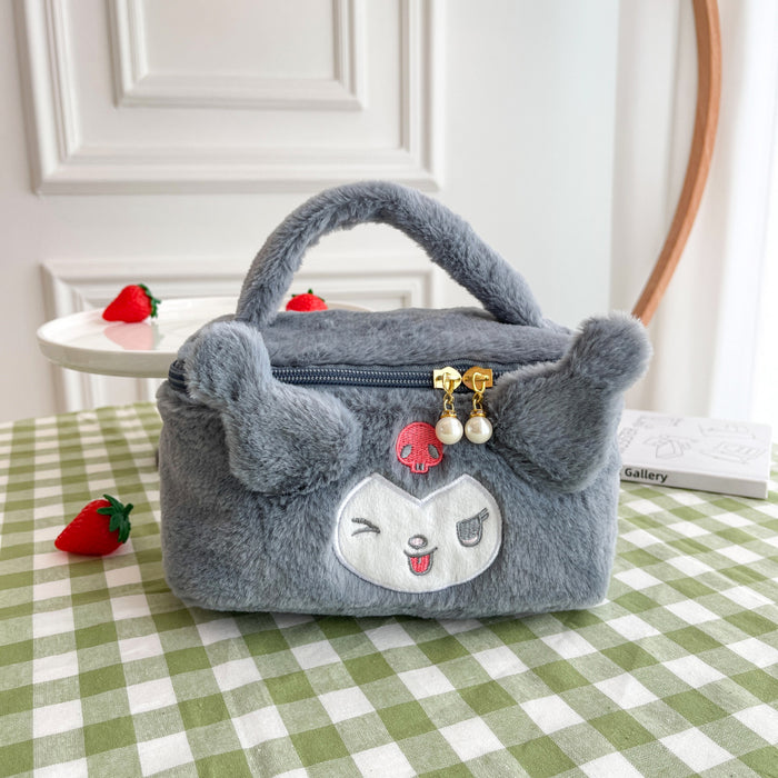 Wholesale Plush Cartoon Cosmetic Bag Travel Makeup Pouch for Students