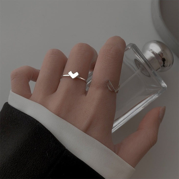 Wholesale Hollow out heart ring, open ring, niche design, index finger, personalized fashion ring