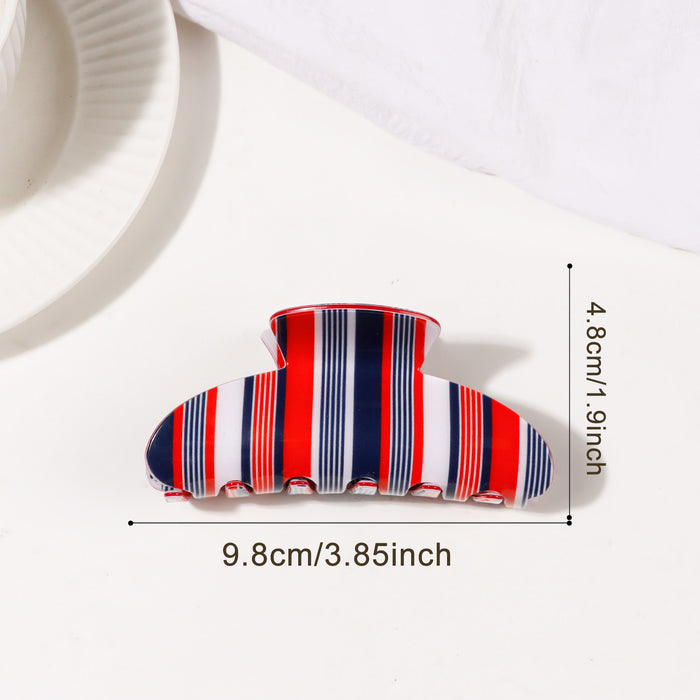 Wholesale Striped Shark Clip PVC Hair Claw Fashion Accessory For Everyday Styling And Boutique Resale