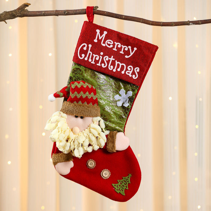 Wholesale Christmas Stockings Christmas Gift Bag Christmas Small Stockings Pendant Christmas Tree Hanging Ornament Bag