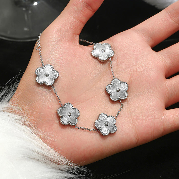 Wholesale Gold Titanium Steel Four Leaf Clover Bracelet Women S Fashion Jewelry Accessory