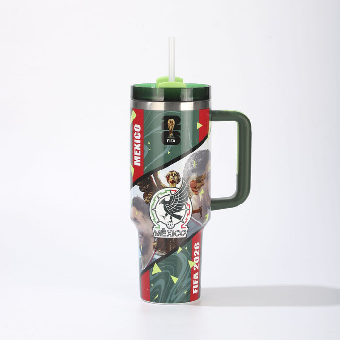 Wholesale 40oz Stainless Steel Car Cup with Football Design MOQ≥2