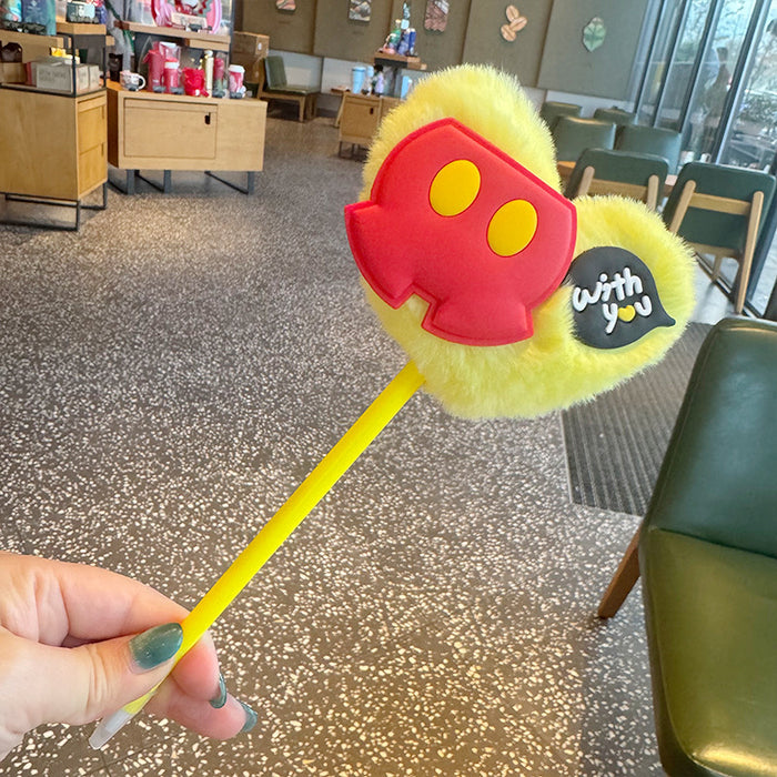 Wholesale Cartoon gel pen cute doll pen cartoon creative hair ball plush pen children' s gift