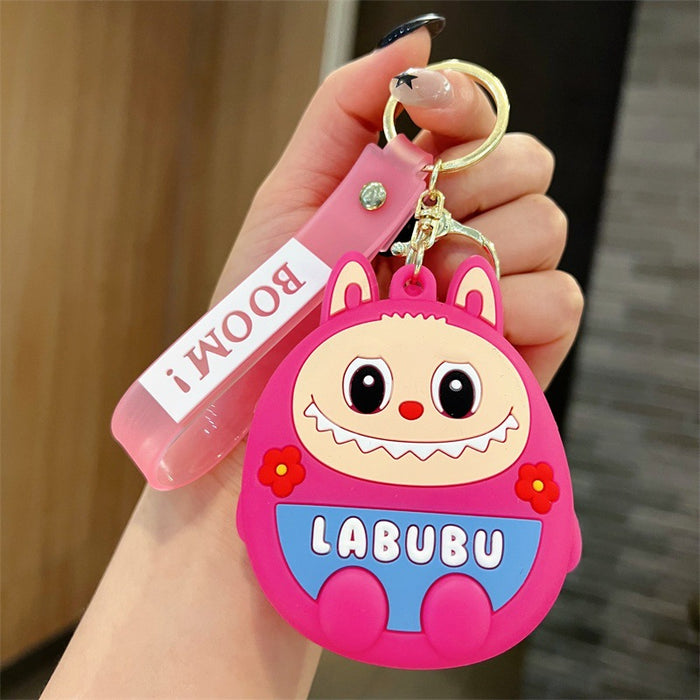 Wholesale Cute cartoon character coin purse silicone keychains