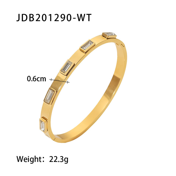 Wholesale Vintage Zircon Stainless Steel Bracelet for Women
