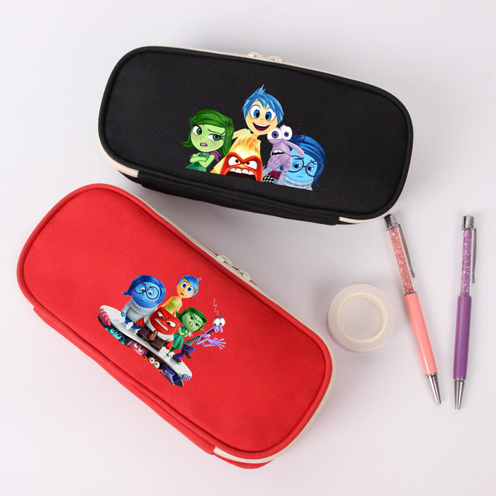 Wholesale Cartoon Printed Pattern Zipper Canvas Stationery Bag JDC-PC-WuDuomei003