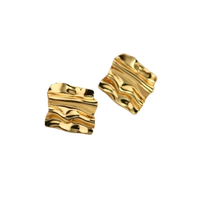 Wholesale stainless steel plated Gold Plated Earrings geometric irregular jewelry