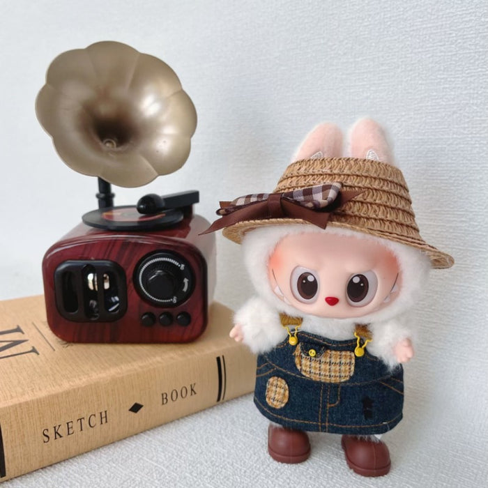 Wholesale Denim overalls and skirt set Heart-beating macaron dress