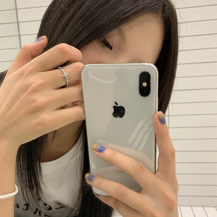 Wholesale open silver ring women's exquisite plain ring index finger ring