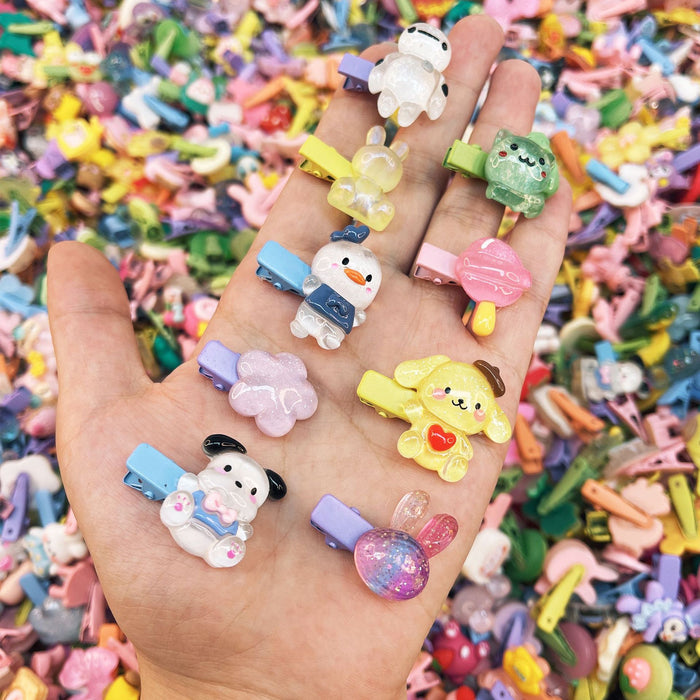 Wholesale Children's Cartoon  Clip Hairpin Cute Resin Jewelry Cartoon Clip