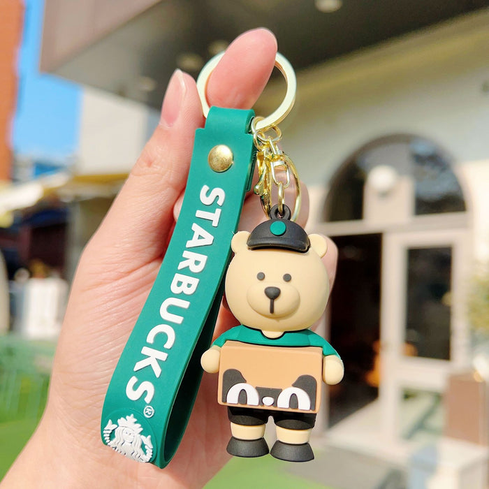 Wholesale Cute Bear Keychain Cartoon Pendant Car School Bag Hanging Gifts