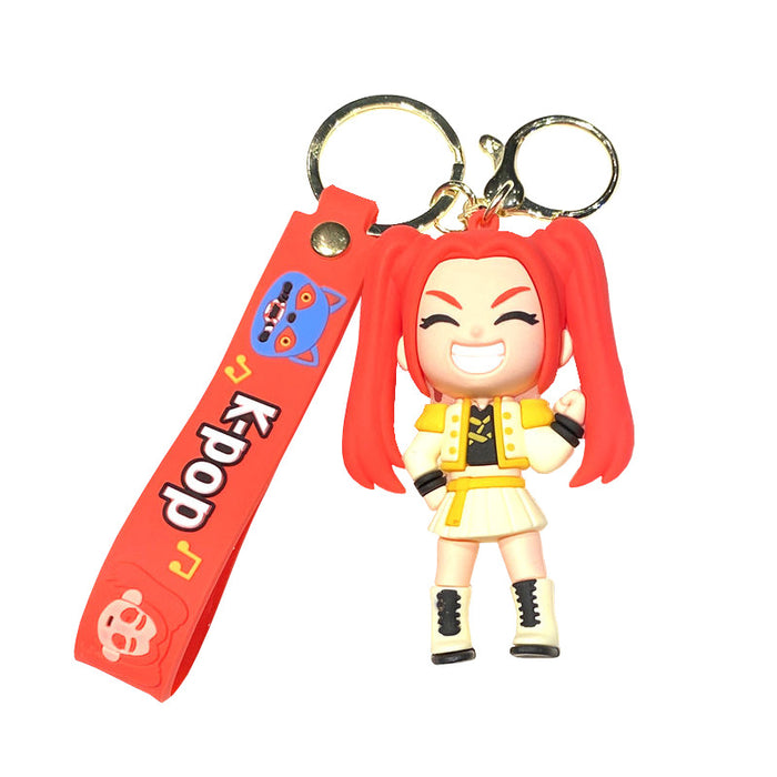 Wholesale  K-pop girl group pvc keychain Cute Keychain