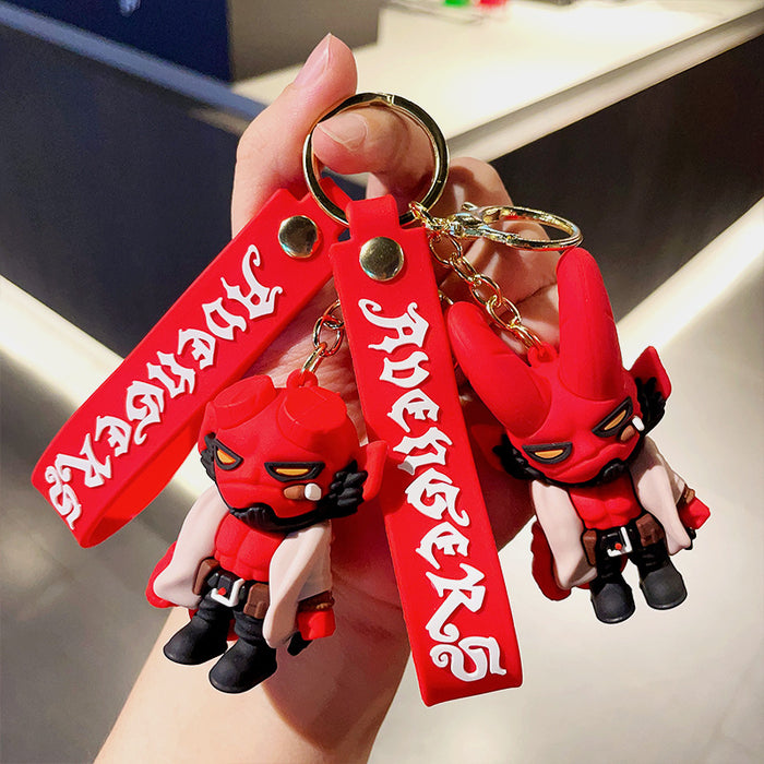 Wholesale Cartoon Three-dimensional Silicone Doll Keychain JDC-KC-MZL010