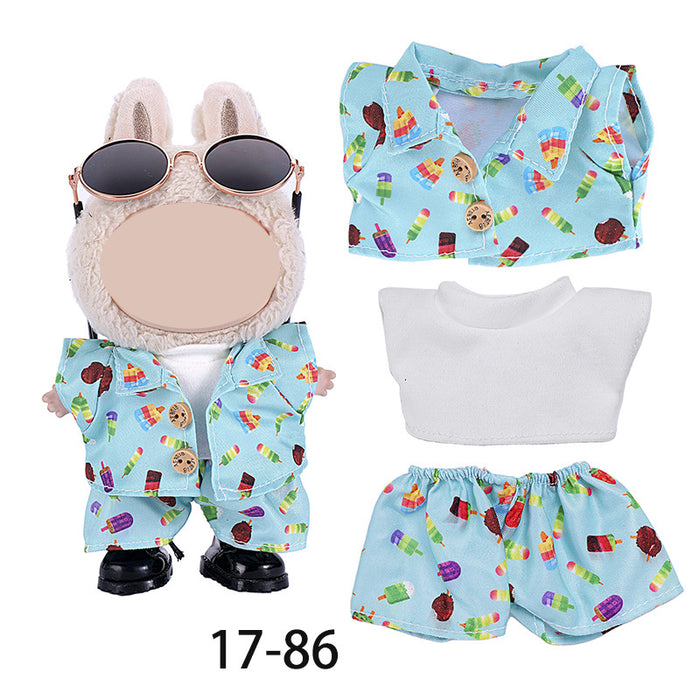 Wholesale Only Clothes Character Pattern Overalls Set doll clothes